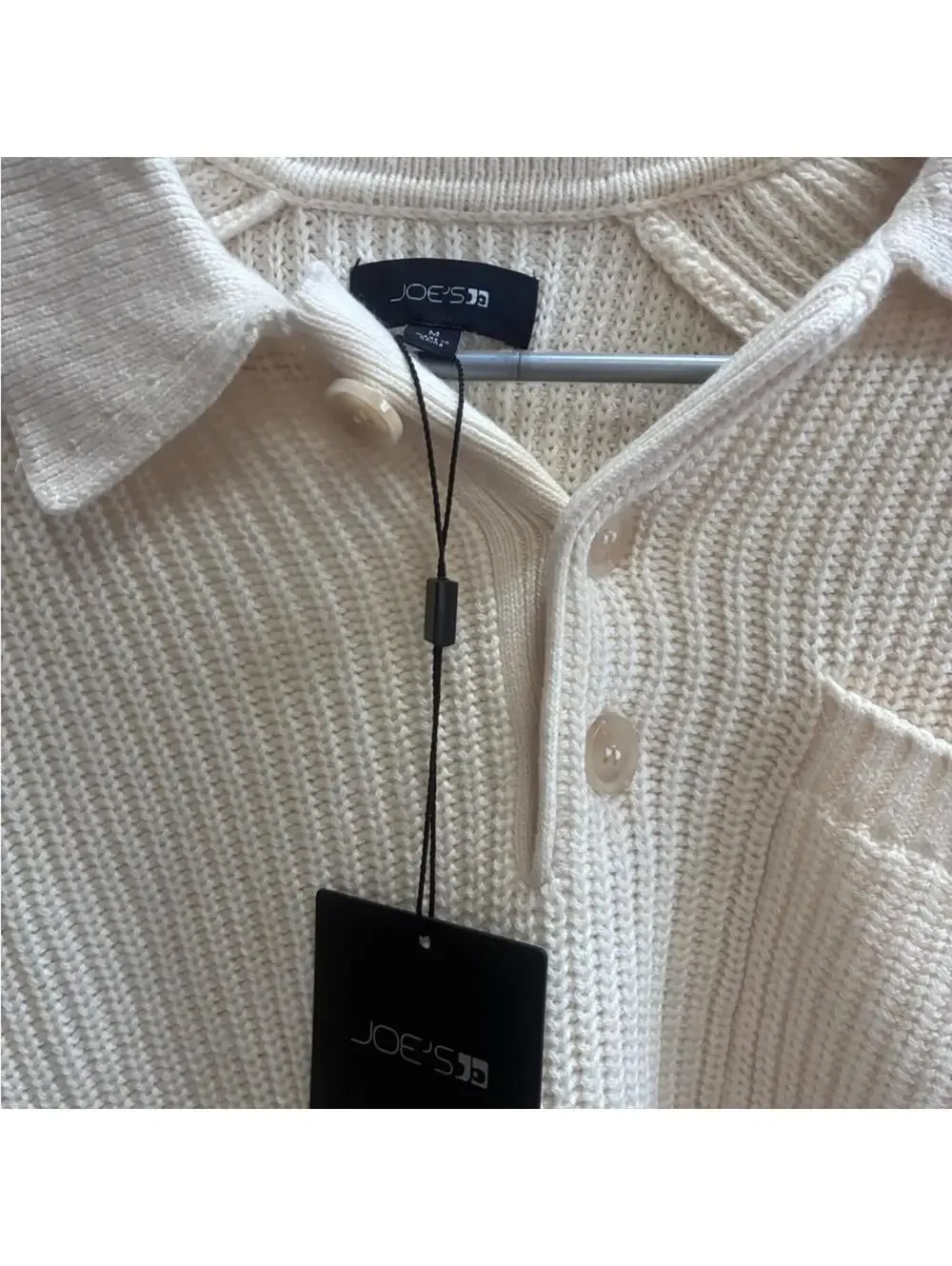 Joe's Jeans Ivory Ruben Polo Sweater Men’s Size M